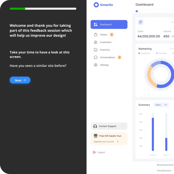 process UI UX Testing Launching