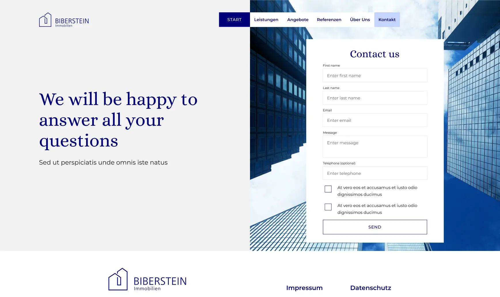 Biberstein screen contact us