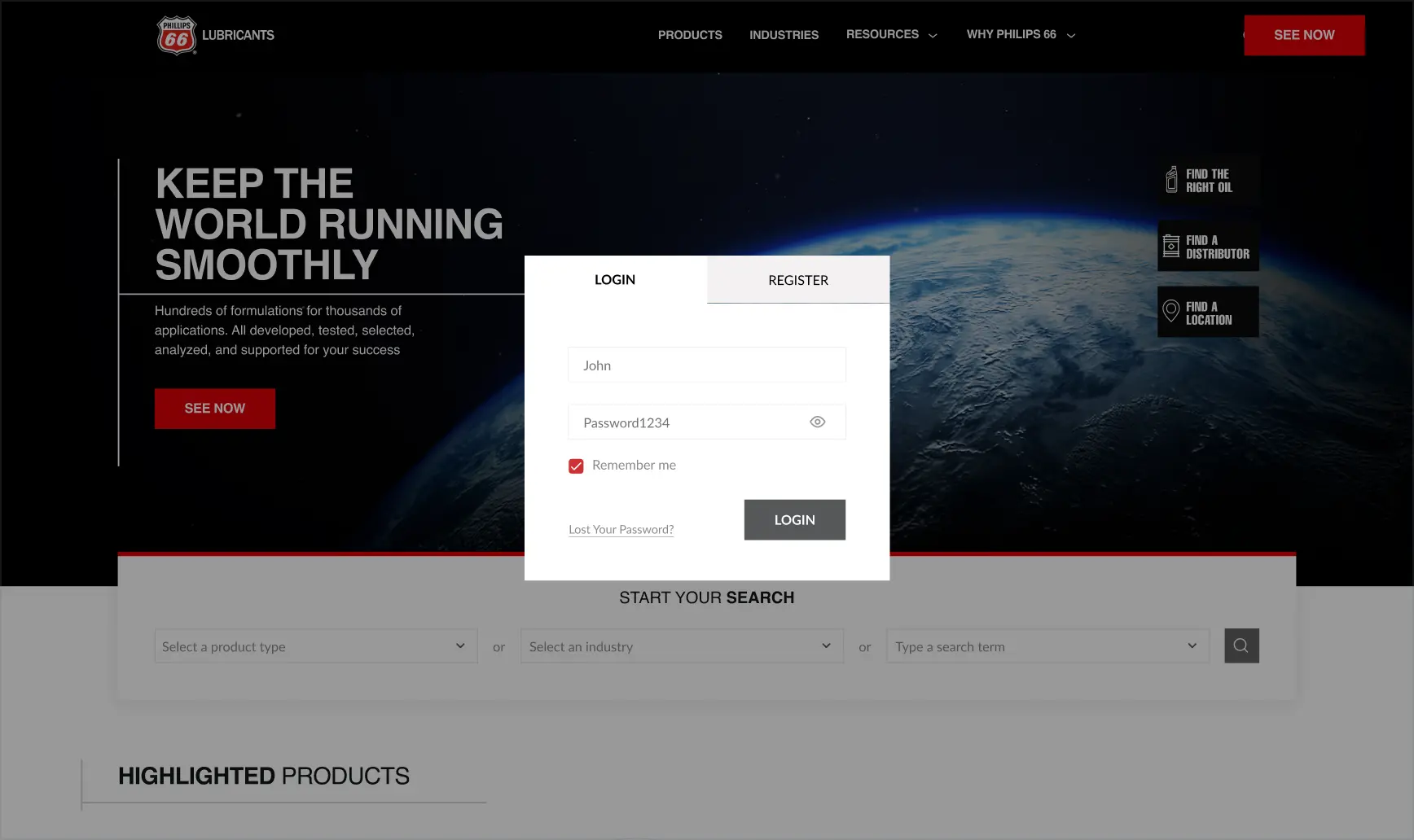 Phillips 66 screen login