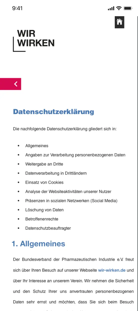 Wir wirken mobile screen 5